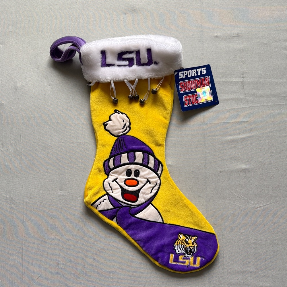 Forever Collectibles LSU Snowman Stocking - Yellow and Purple